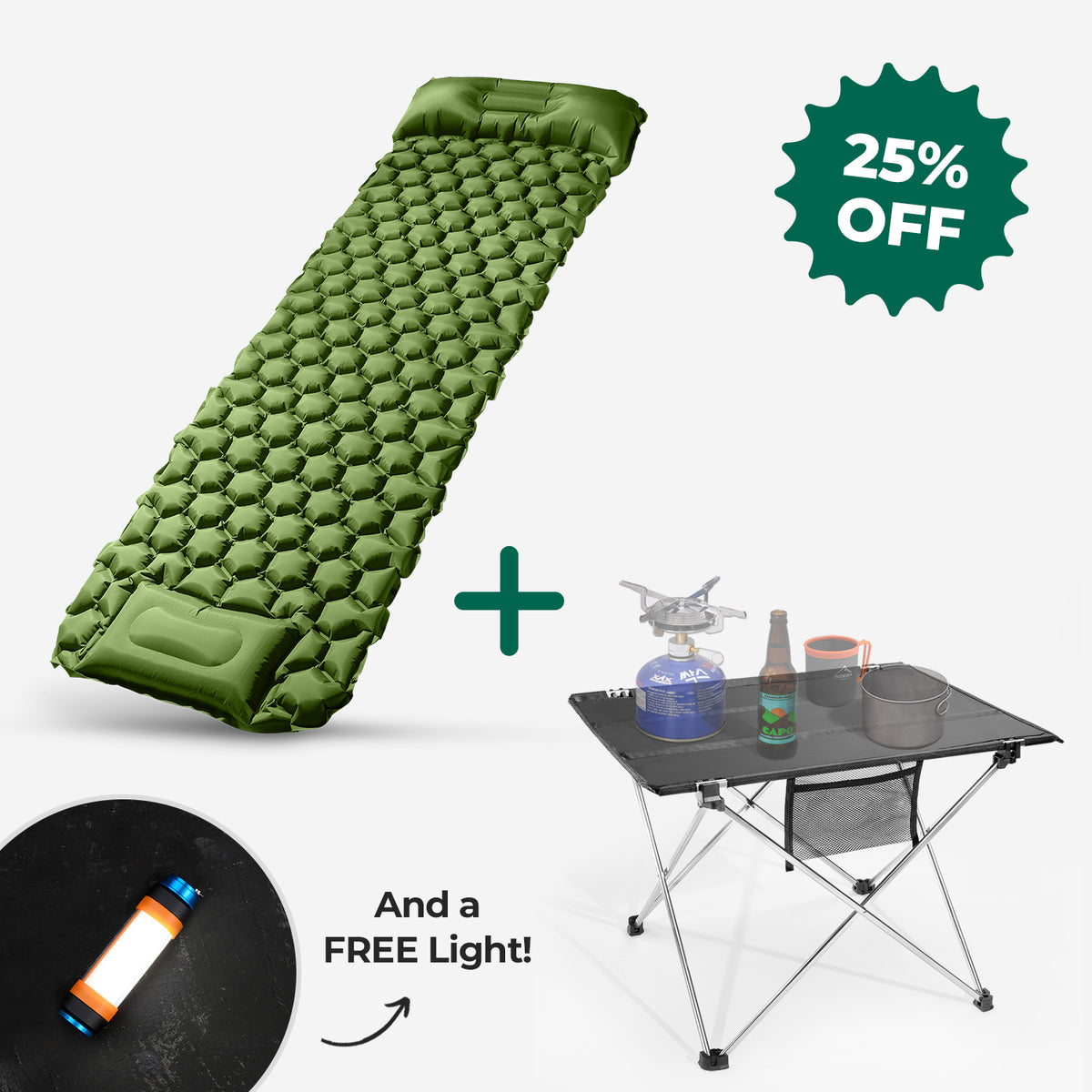Sleeping Pad & Table Bundle (Plus Free Gift)